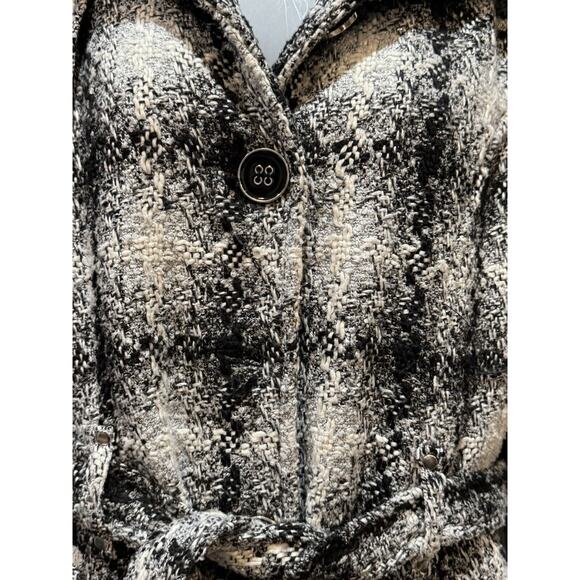 Women's Sebby Lined Oversized Button Up Plaid Dress Casual Warm Coat Jacket XL - Picture 3 of 11